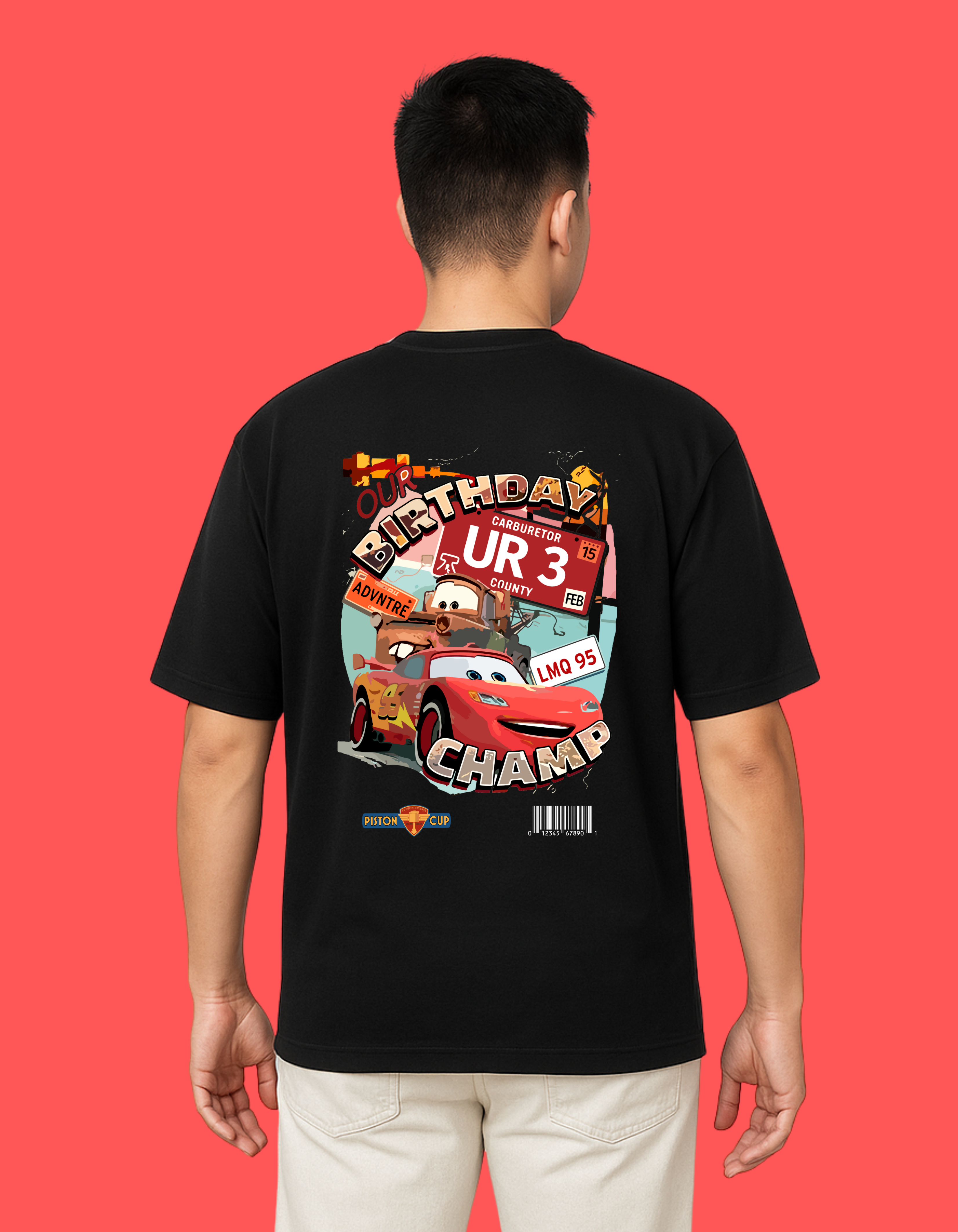 Cars lighting McQueen Oversized T-Shirt