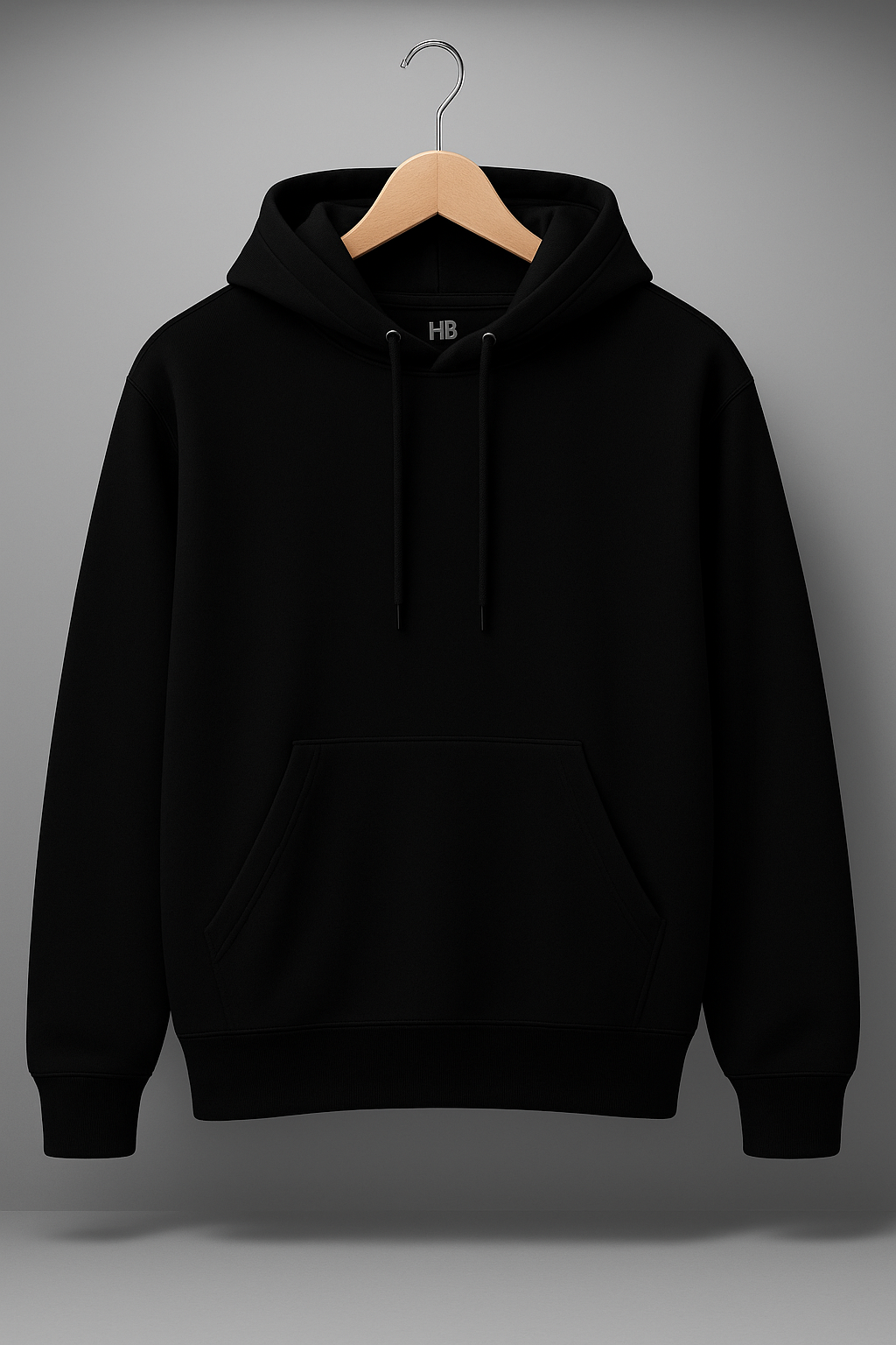 Heavy Fleece Oversized Hoodie (Black)