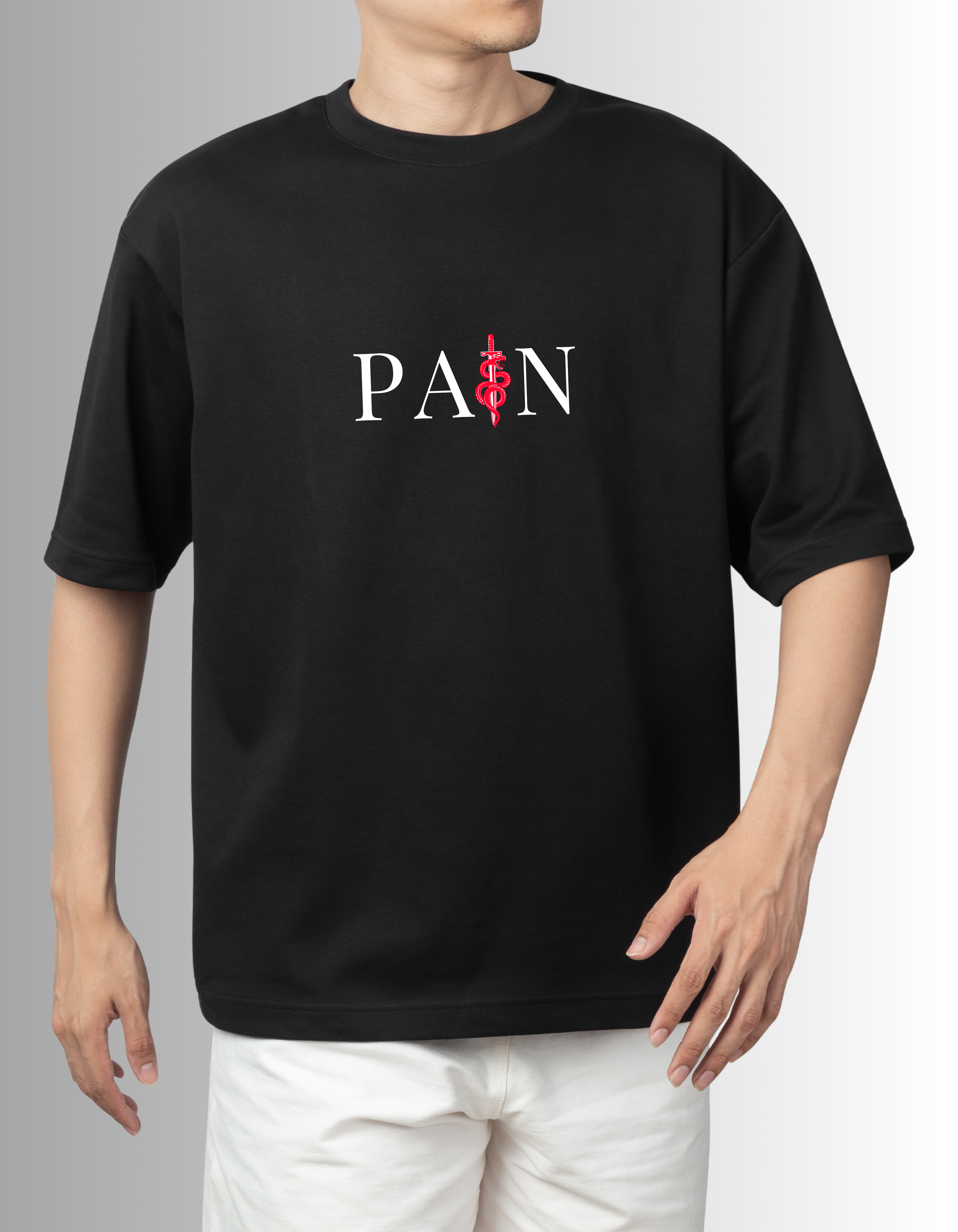PAIN SYMBOLIC OVERSIZED TEE.