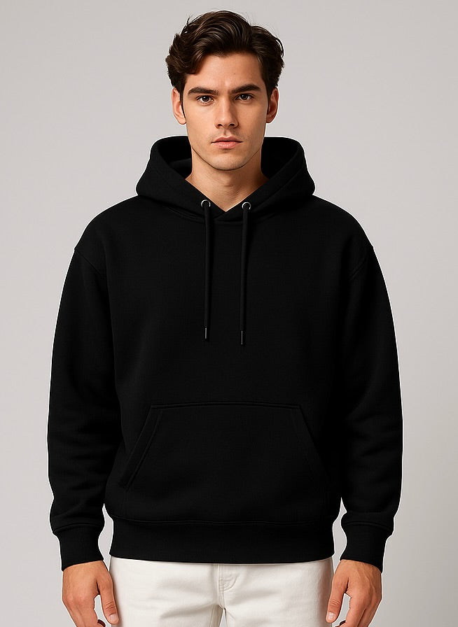 Heavy Fleece Oversized Hoodie (Black)
